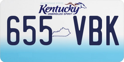 KY license plate 655VBK