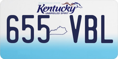 KY license plate 655VBL