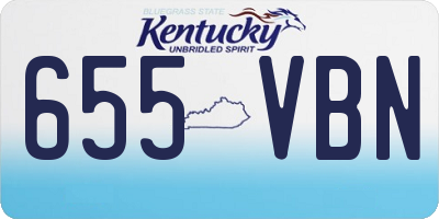 KY license plate 655VBN