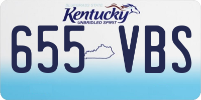 KY license plate 655VBS