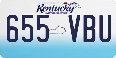 KY license plate 655VBU