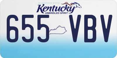 KY license plate 655VBV