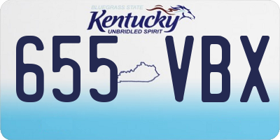 KY license plate 655VBX