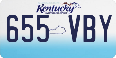 KY license plate 655VBY