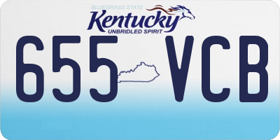 KY license plate 655VCB