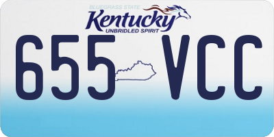 KY license plate 655VCC