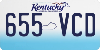 KY license plate 655VCD