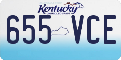 KY license plate 655VCE