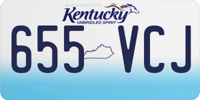 KY license plate 655VCJ