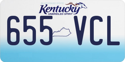 KY license plate 655VCL