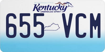 KY license plate 655VCM