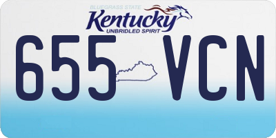 KY license plate 655VCN