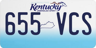 KY license plate 655VCS