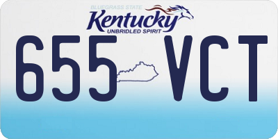 KY license plate 655VCT