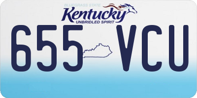 KY license plate 655VCU