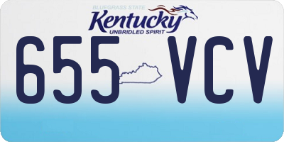KY license plate 655VCV