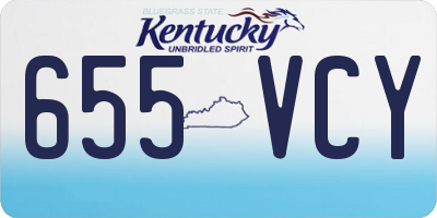 KY license plate 655VCY