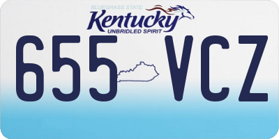 KY license plate 655VCZ