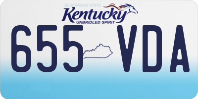 KY license plate 655VDA