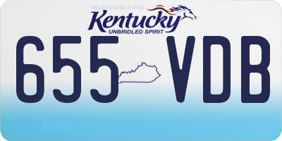 KY license plate 655VDB