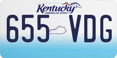 KY license plate 655VDG