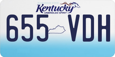 KY license plate 655VDH