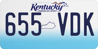 KY license plate 655VDK