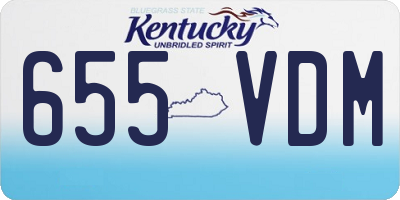 KY license plate 655VDM