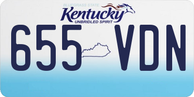 KY license plate 655VDN