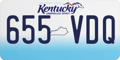 KY license plate 655VDQ