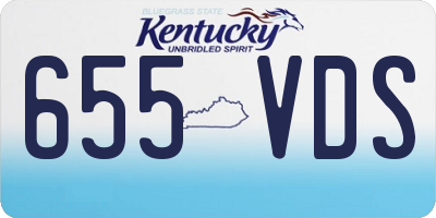 KY license plate 655VDS