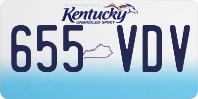 KY license plate 655VDV