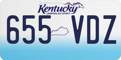 KY license plate 655VDZ