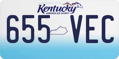 KY license plate 655VEC