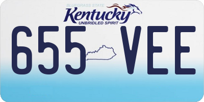 KY license plate 655VEE
