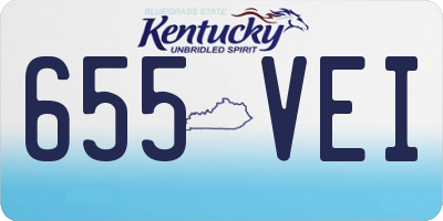 KY license plate 655VEI