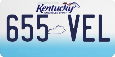 KY license plate 655VEL