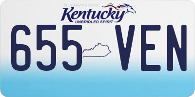 KY license plate 655VEN