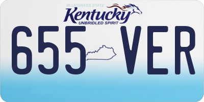 KY license plate 655VER
