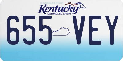 KY license plate 655VEY