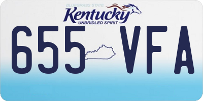 KY license plate 655VFA