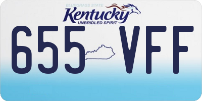 KY license plate 655VFF