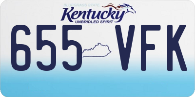 KY license plate 655VFK