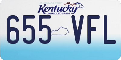 KY license plate 655VFL