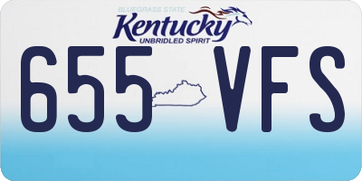 KY license plate 655VFS