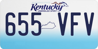 KY license plate 655VFV