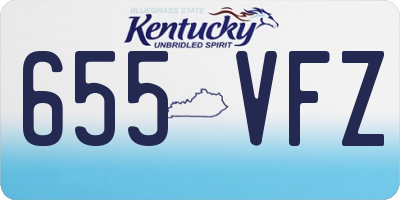 KY license plate 655VFZ