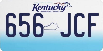 KY license plate 656JCF