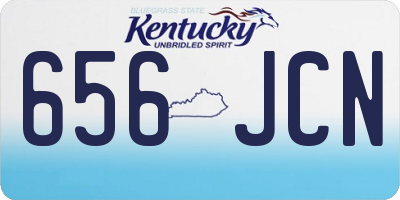 KY license plate 656JCN