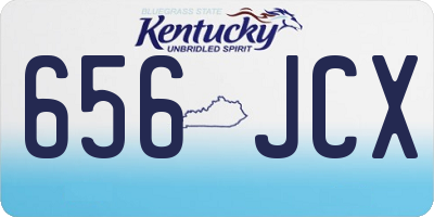 KY license plate 656JCX